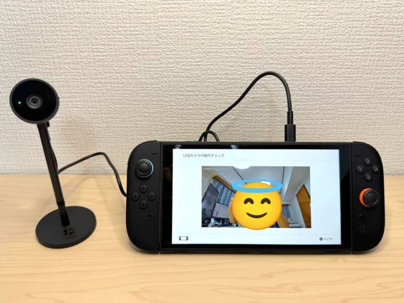 カメラで映し出された映像がSwitch 2に表示される