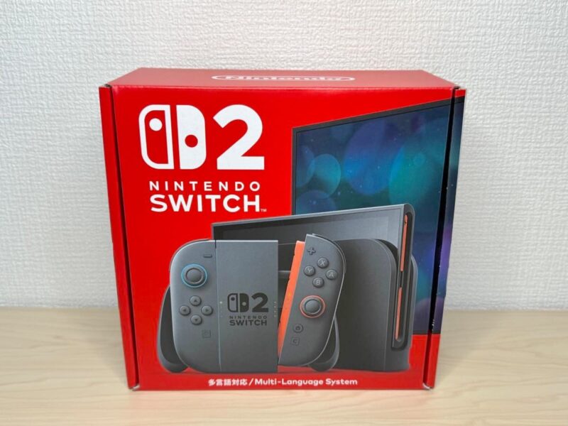 コンパクトなSwitch 2のパッケージ