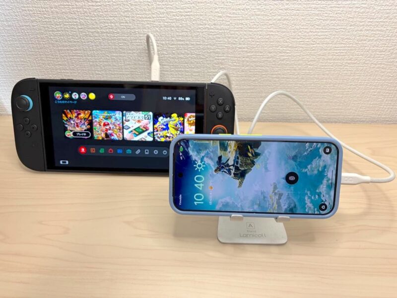 Switch 2とPixelをUSB-Cケーブルで接続