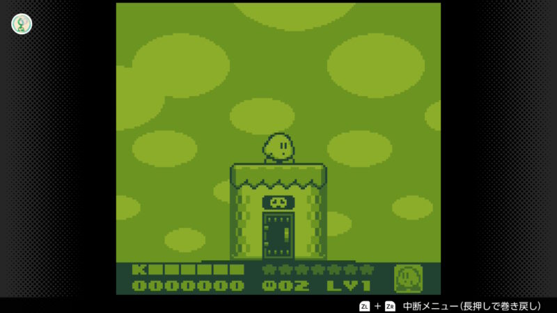 通常のゲームボーイ画面